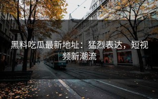 黑料吃瓜最新地址：猛烈表达，短视频新潮流